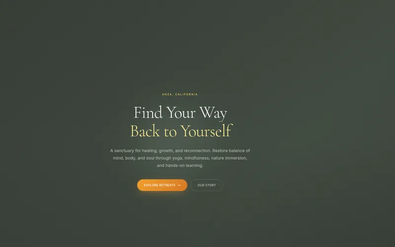 Elysium Ranch - holistic wellness retreat website design with SEO optimization