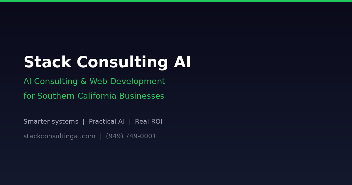 AI Consulting & Web Development | Southern California | Stack Consulting AI